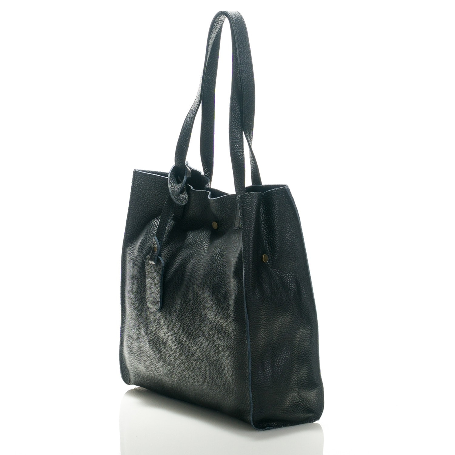 Borse Donna colore Nero-in pelle Made in Italy 34x28x12cm