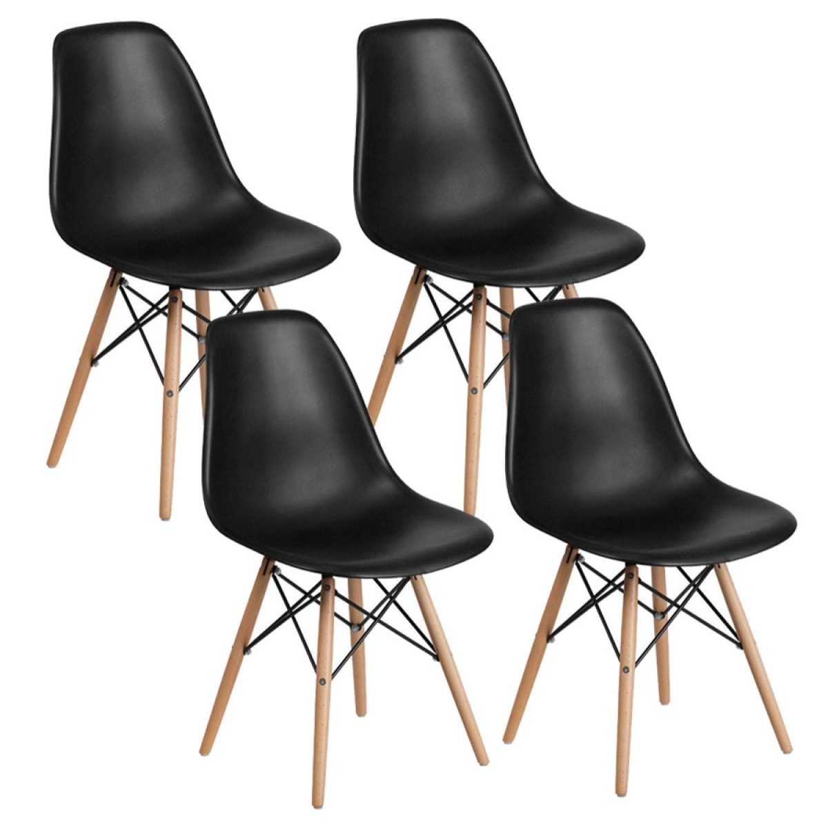 Sedie design Ester nere: offerta 4 pezzi