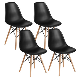 Sedie design Ester nere: offerta 4 pezzi