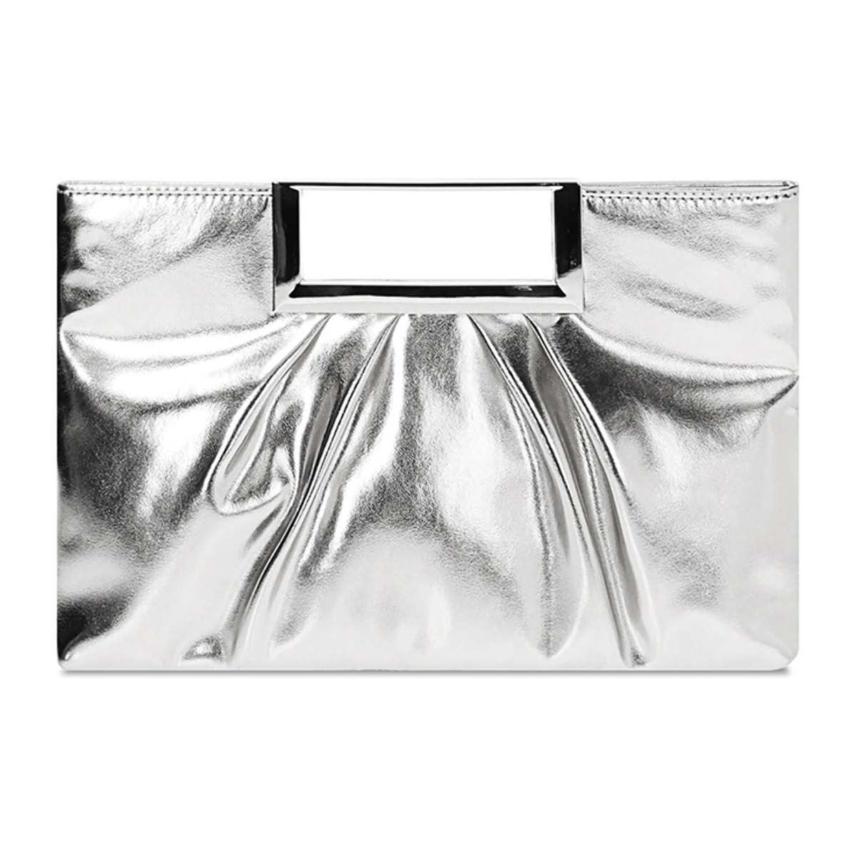 Pochette donna argento in laminato
