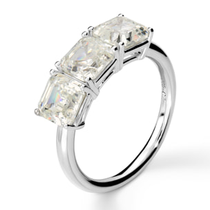 Anello Trilogy in Argento 925 con Cubic Zirconia Quadrate
