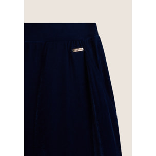 Pantaloni wide leg comfort da donna in tessuto lurex