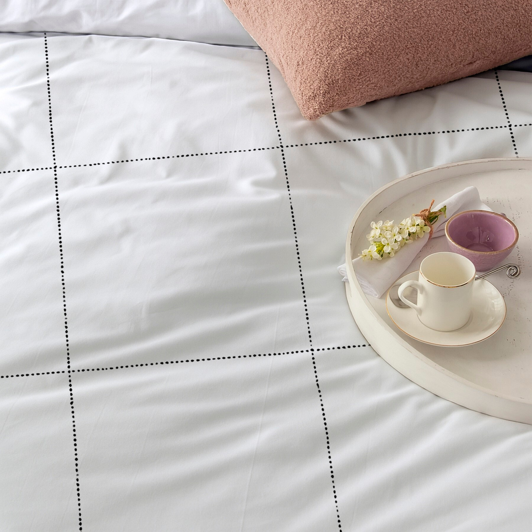 Housse de couette blanche Amira