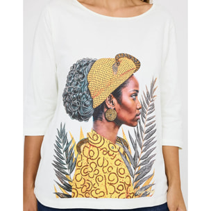 Camiseta Manga Corta Estampado - Oranja