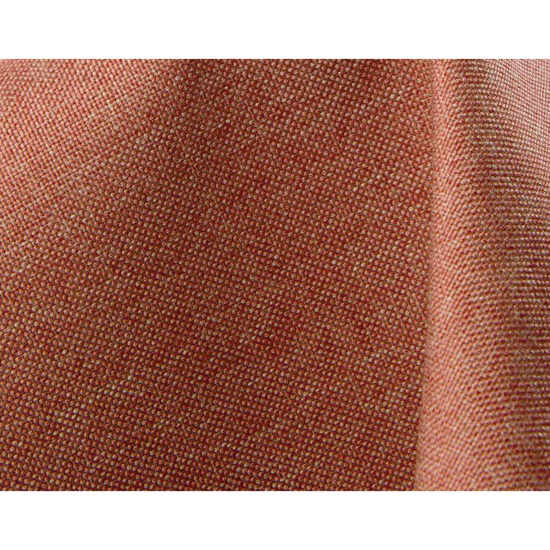 Meiya - canapé d'angle réversible 4 places convertible avec coffre en tissu - Terracotta