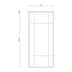 Espejo de pared Square Negro