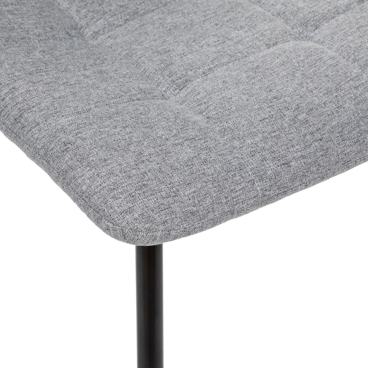 Chaise "Sirac" - gris - pieds métal noir