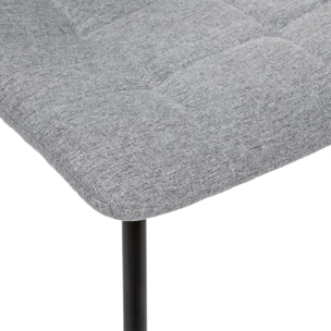 Chaise "Sirac" - gris - pieds métal noir