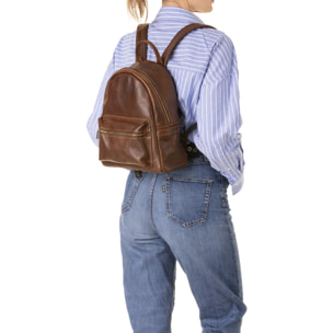 Zaino  unisex In Vera pelle Made in Italy 23x29x13 cm