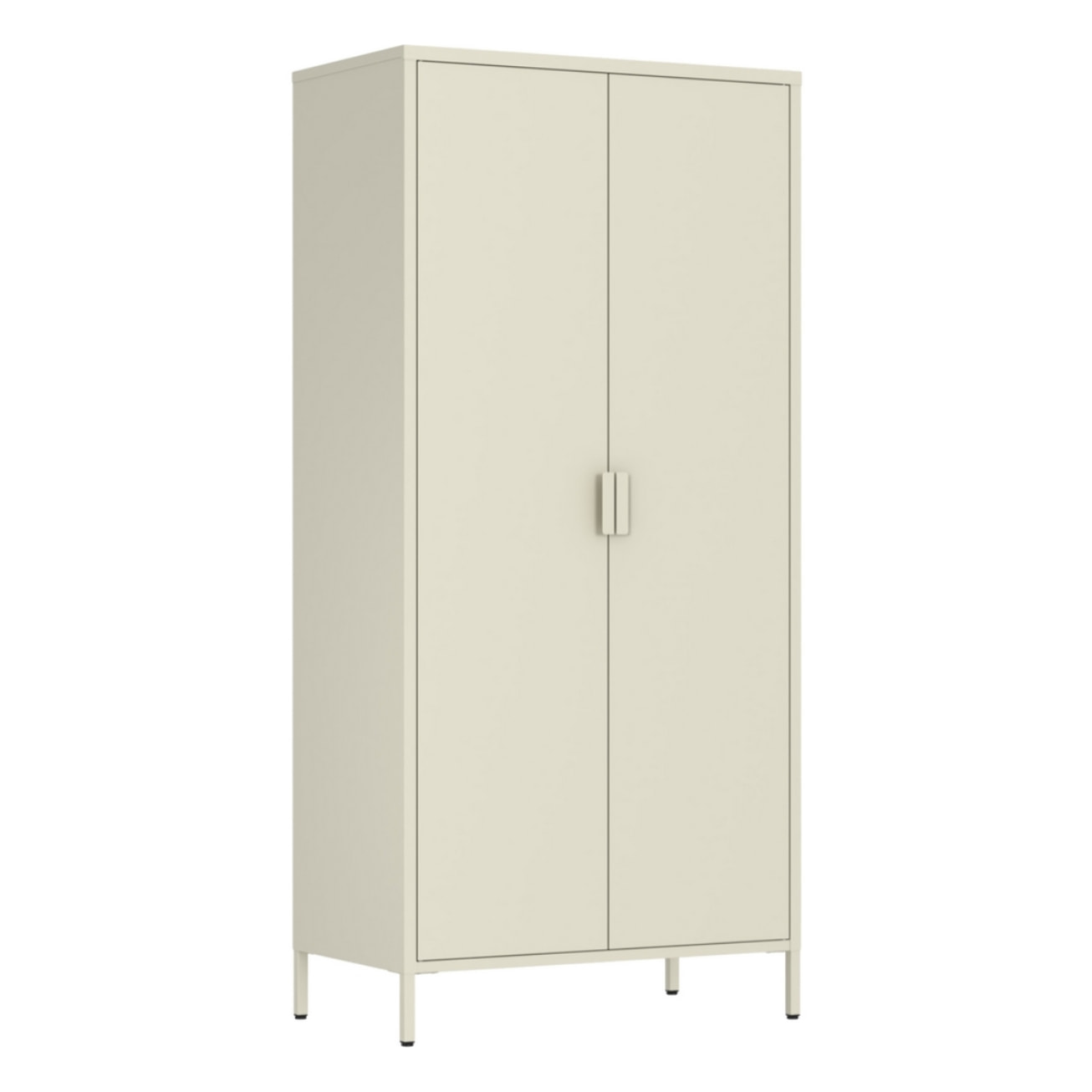 Armadio in metallo 2 ante 80x40x170h cm avorio - Pop