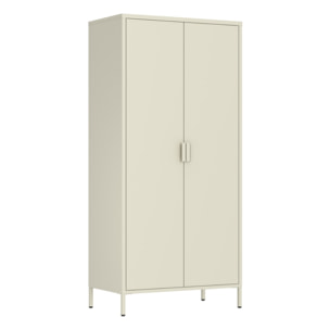 Armadio in metallo 2 ante 80x40x170h cm avorio - Pop