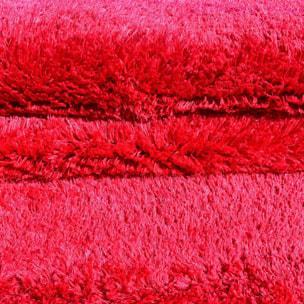 Tapis longs poils shaggy fait main motif uni TATI