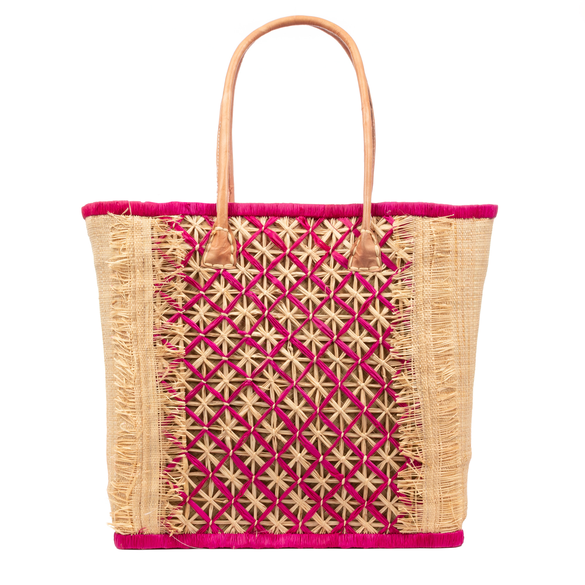 Villafrati borsa a spalla donna. Realizzata in rafia e paglia, con manici in pelle.