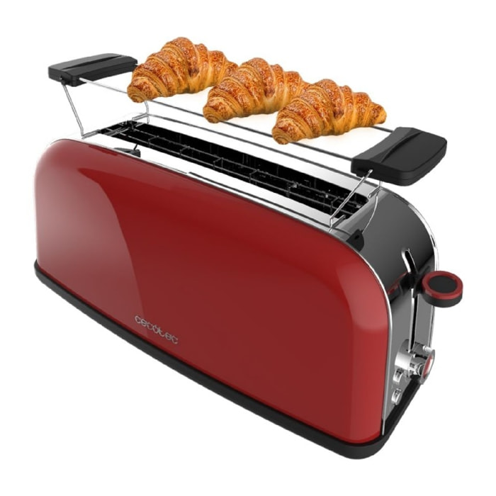 Cecotec Grille-pain vertical Toastin' time 850 Red Long