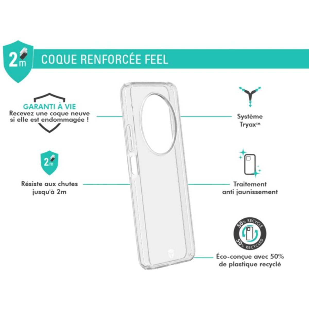 Coque FORCE CASE Redmi Note 14 Pro 5G Transparente