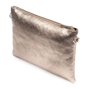 Acquanegra Bolso Bandolera Mujer. Piel Auténtica Gamuza Lacado Brillante.