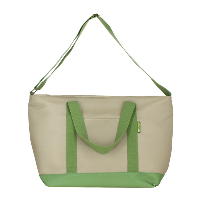 Sac en tissu isotherme beige et olive 26L  COLORAMA