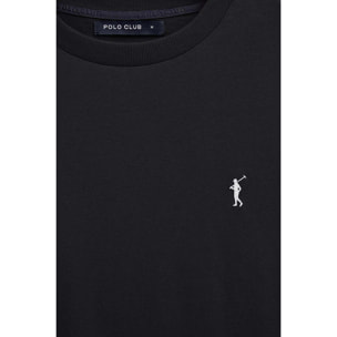 Pack hombre de dos camisetas negra y blanca de manga corta y bordado Rigby Go