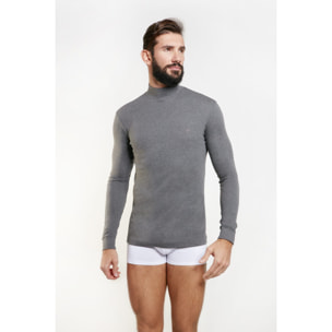 3 Maglie Lupetto Uomo Caldo Cotone Nottingham, Art. NOTLPUDI Grigio Melange