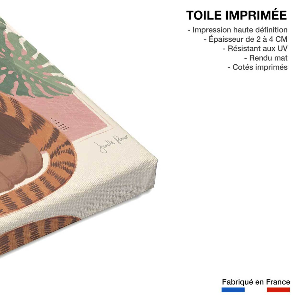 Tableau jungle woman Toile imprimée