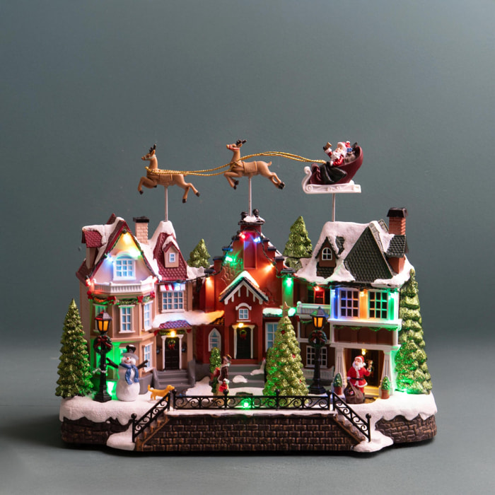 Villaggio con musica movimento e luci - Pezzi 1 - 39xH33x20cm - Bianchi Dino SpA