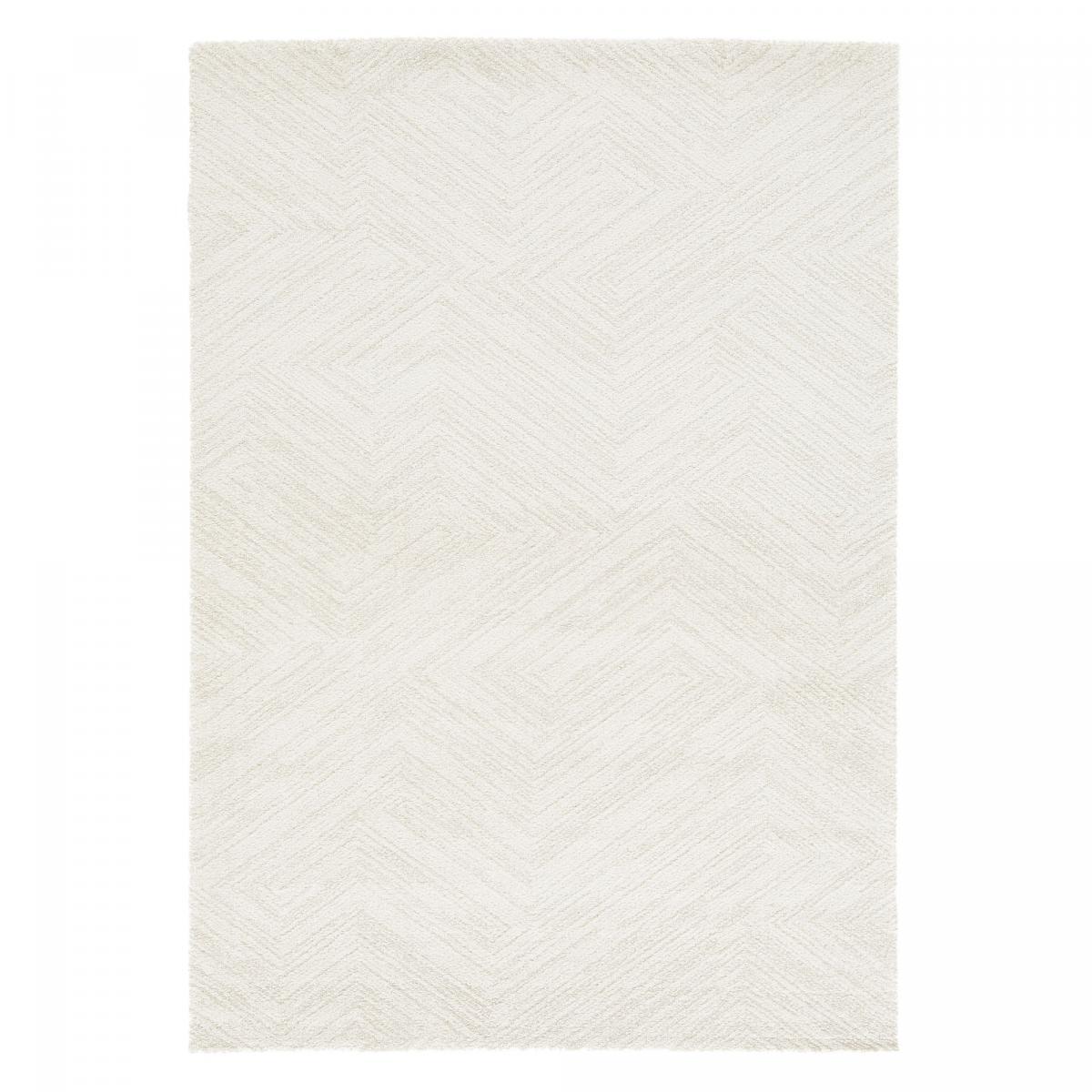 Tapis salon et chambre tissé motif faux uni NIMI