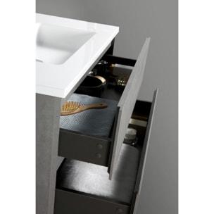 Oresteluchetta Mobile bagno ANNAT WHITE CEMENT 90 Bianco