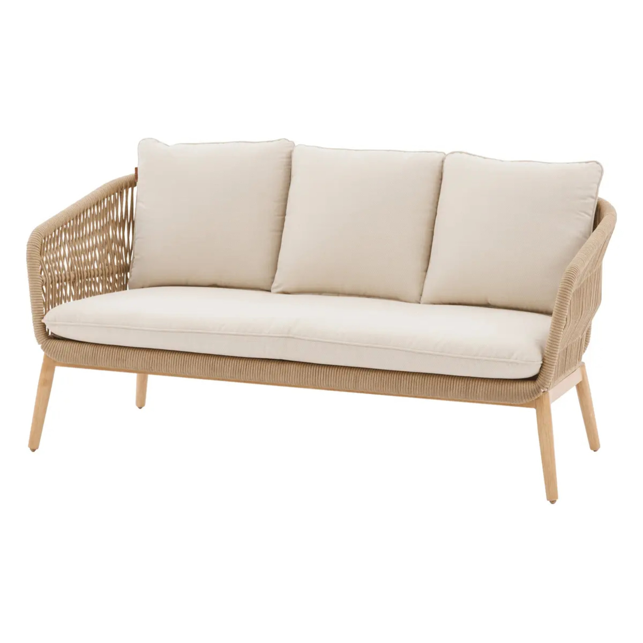 Salon de jardin "Orissa" Taupe 5 places en polyester et acier