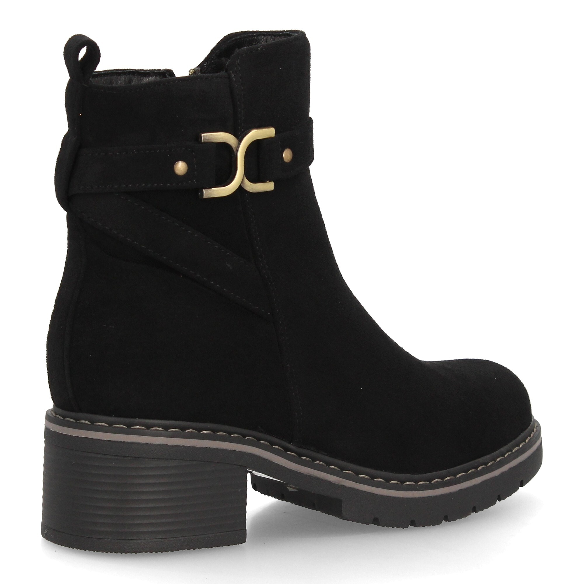Botines para mujer con detalle metálico decorativo