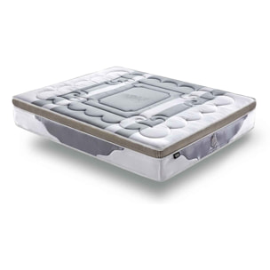 Matelas Royal XXL | 32 cm | Latex, mémoire de forme et ressorts ensachés | Surmatelas intégré | Thermorégulation