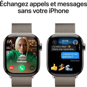 Montre connectée APPLE WATCH Serie 10 46mm Titane Naturel Loop Cell