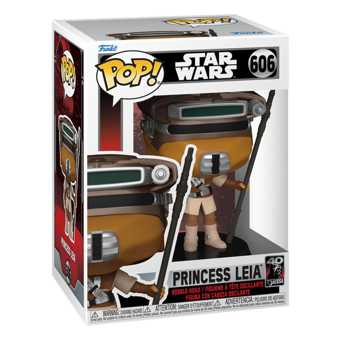 Star Wars Return Of The Jedi 40th Anniversary Pop! Vinile Figura Leia (boushh) 9 Cm Funko