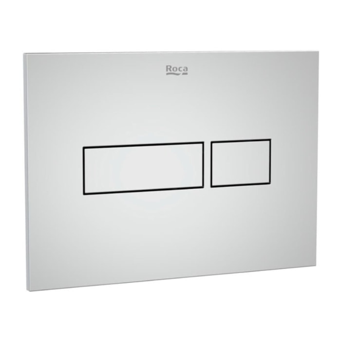 Plaque de commande double touche en plastique, chrome brillant (A890220201)