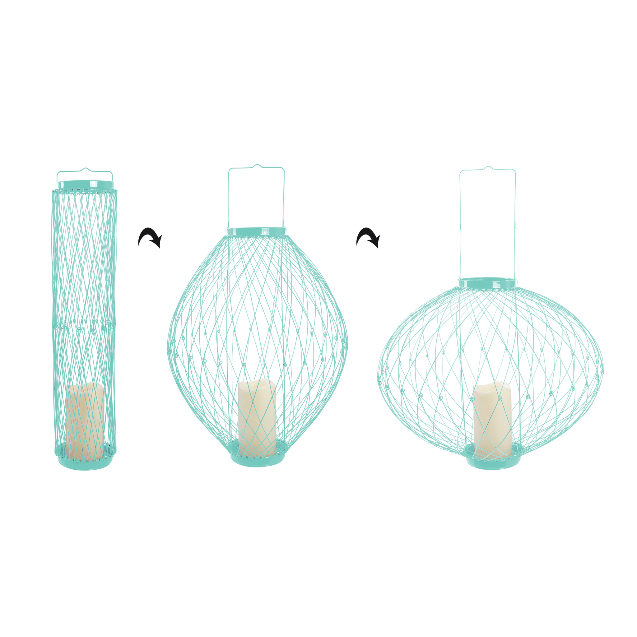 Photophore Led Retractable Bleu Vert