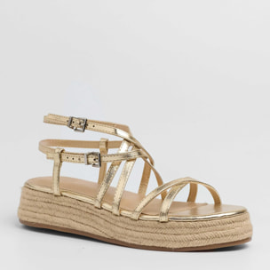 Sandalias de plataforma Formentor Dorado 4.5 cm