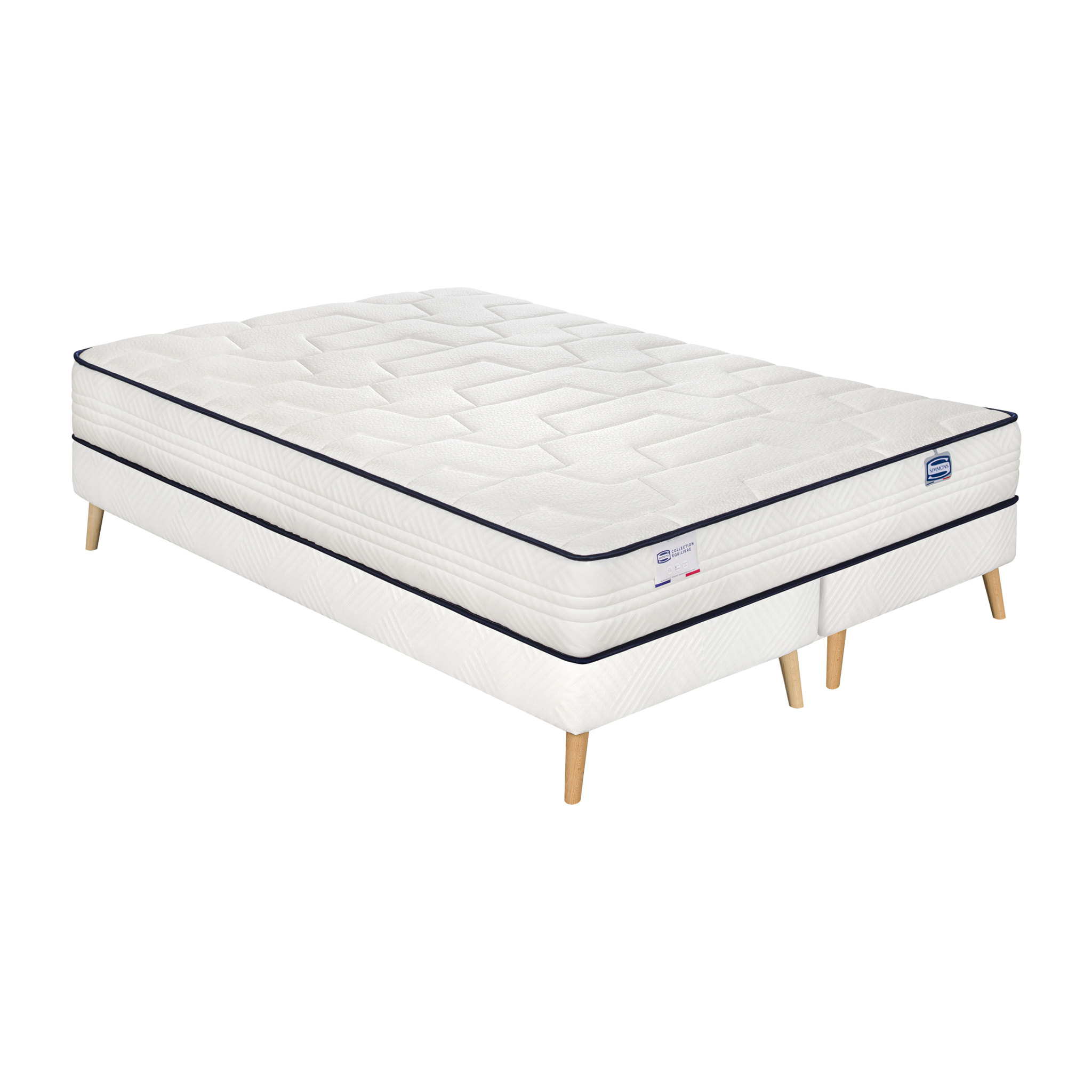 Ensemble L'INTEMPOREL, matelas ressorts ensachés , extra ferme, H24 + 2 sommiers