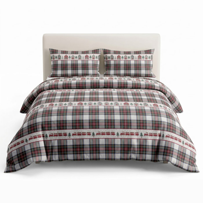 Sacco copripiumino in cotone con federe coordinate, set letto morbido e traspirante, leggero e resistente per uso quotidiano, tessuto certificato sicuro sulla pelle, facile da lavare e durevole, ideale per comfort notturno