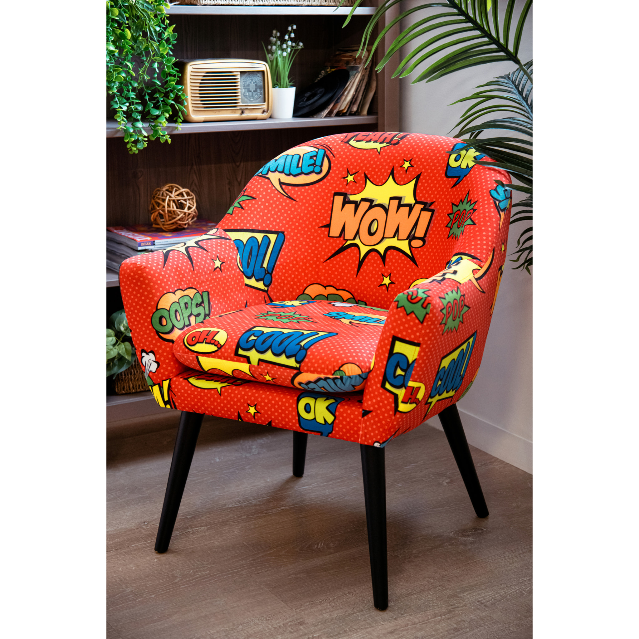 Poltrona Excelsa Pop in poliestere e multistrato 70,5x65x83 cm multicolore