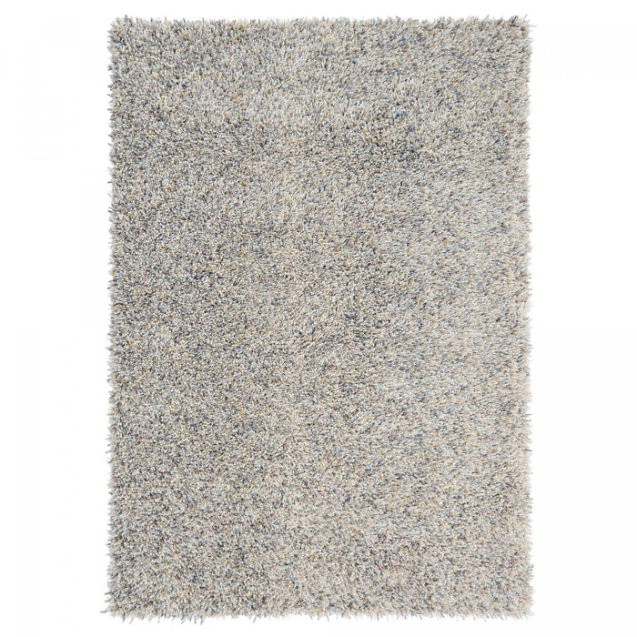 Tapis shaggy tufté en laine motif faux uni OLEL