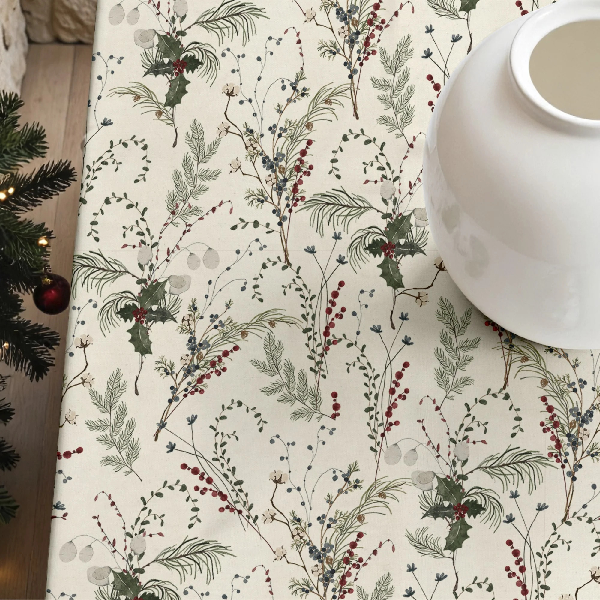 Nappe en résine Anti-tâches Christmas Muerdago 2
