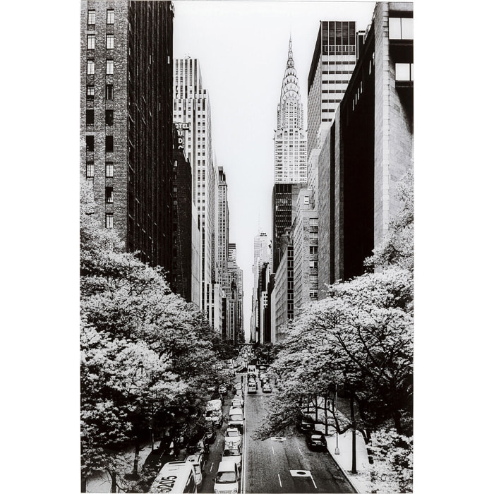 Tableau en verre rues de NY 80x120cm Kare Design