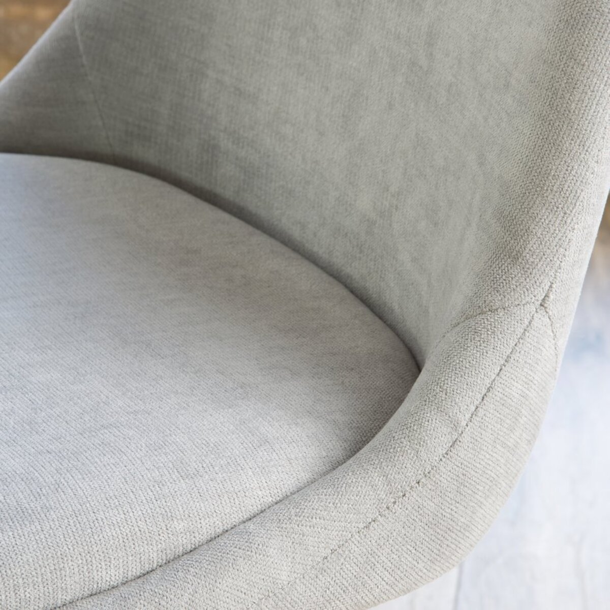 Pack de 4 chaises -tissu et bois, pieds métaliques-couleur beige 47 x 87 x 51 cm