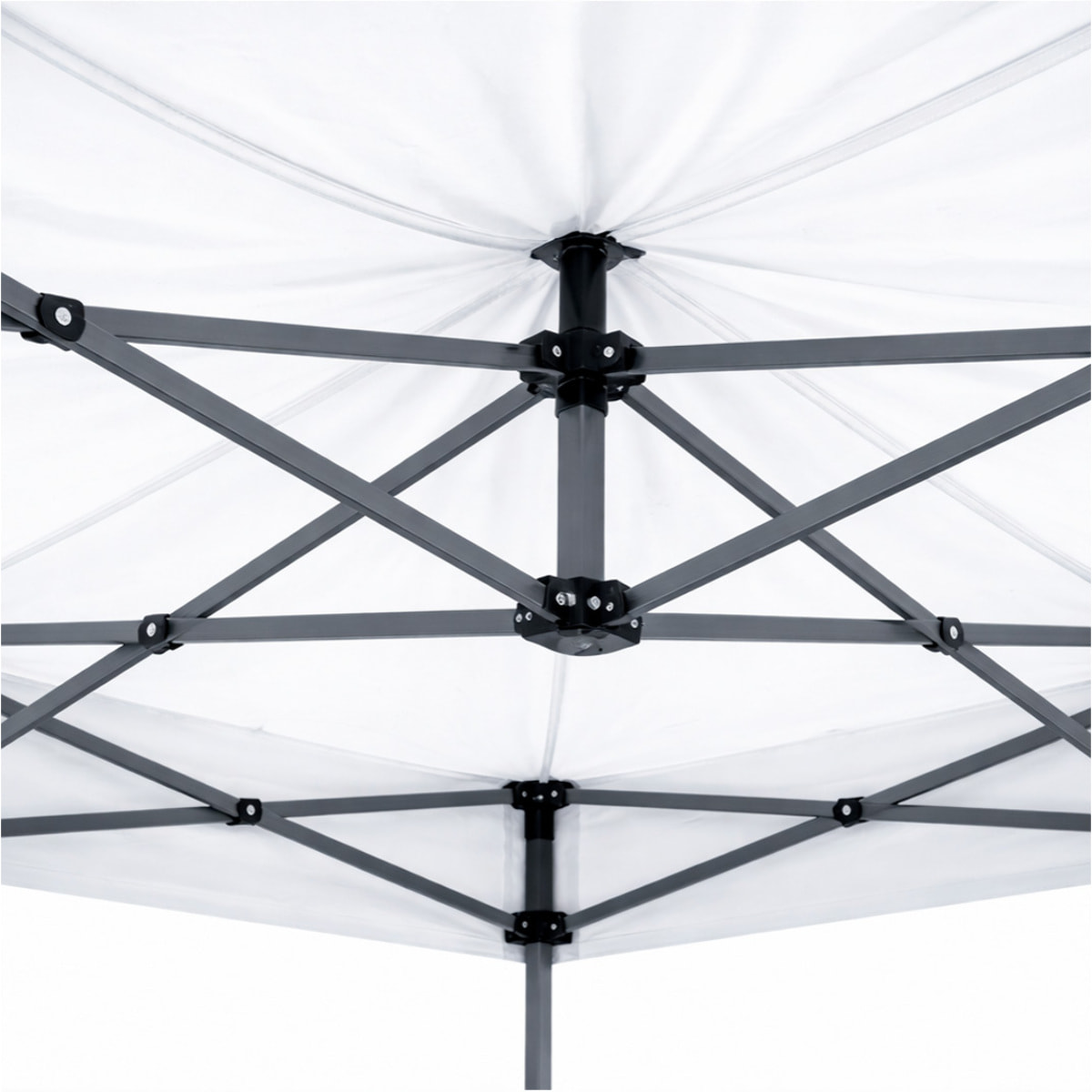 Gazebo Professionale 3x3 M Richiudibile Automatico In Acciaio Con Telo Oxford 1200D PVC Impermeabile e Anti UV A Fisarmonica con Sacche Bianco