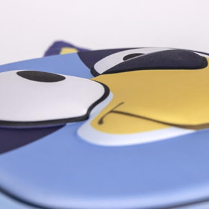 Mochila escolar infantil de bluey - color azul - 25x31x10 cm - fabricada en poliéster y eva - mochila pequeña con cierre de cremallera y asas regulab