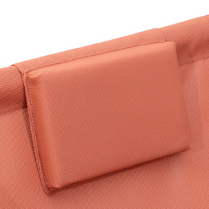 Lot de 2 chiliennes CYPRUS - textilène terracotta/structure terracotta