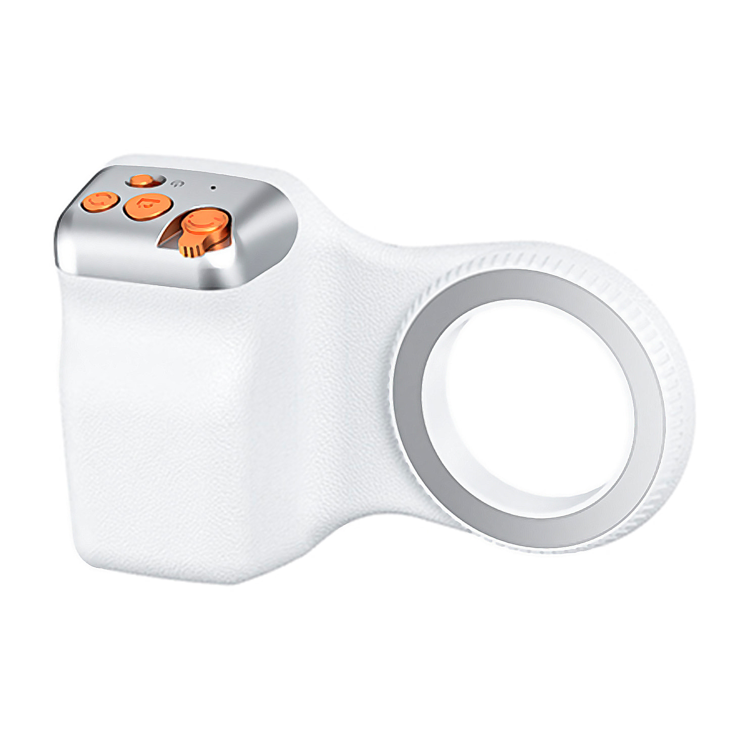 Mango fotográfico magnético para smartphone, control de zoom, botón selfie y disparador. Con conexión Bluetooth y anillo magnético incluido.