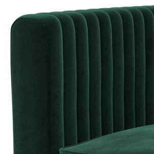 Fauteuil en velours vert foncé - Gatsby