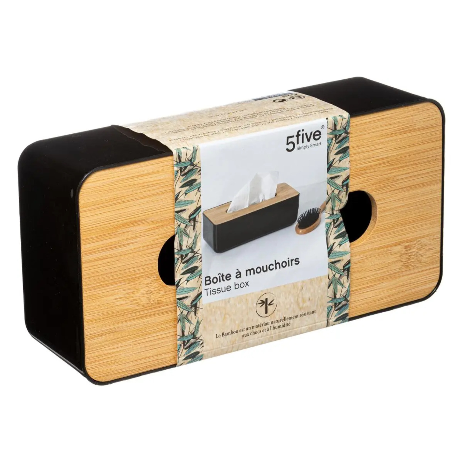 Boîte à mouchoirs "Naturéo" noir