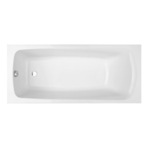 Baignoire droite 170 X 75 Brive avec vidage chromé