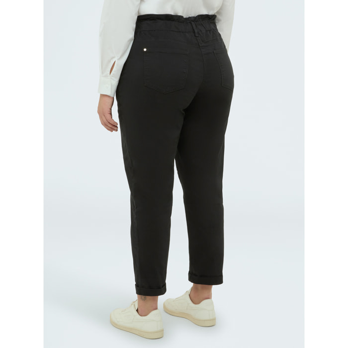 Fiorella Rubino - Pantaloni Balloon in cotone - Nero